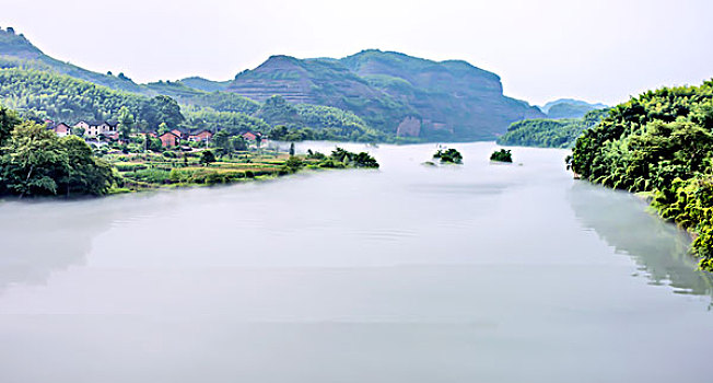 湖南,小东江,江,雾,木屋