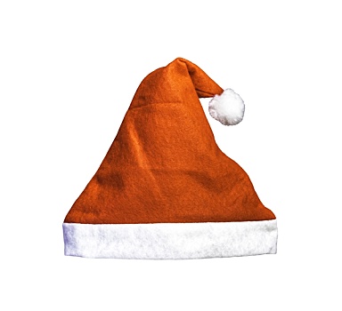 圣诞老人,红色,帽子,隔绝,白色背景