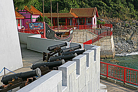 大炮,防护,展示,低地,花园,海洋公园,香港