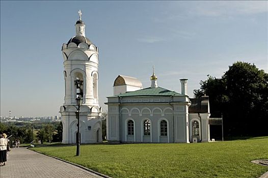 钟楼,俄国东正教堂,乡村,靠近,莫斯科,俄罗斯