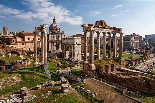 古罗马广场,遗址,拱形,庙宇,罗马,意大利