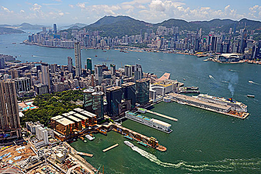 风景,港口,设施,九龙,香港,河,国际贸易,中心,中国,亚洲