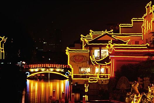 夜晚,南京,江苏