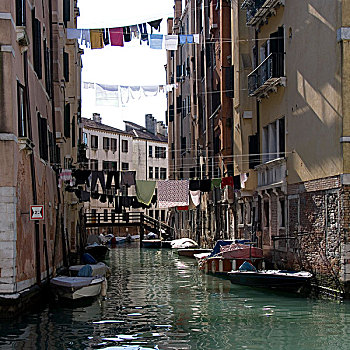 洗衣服,住宅,运河,威尼斯