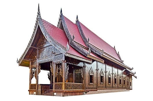 小教堂,泰国,庙宇,白色背景,背景
