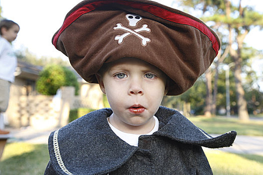 小男孩,装扮,海盗
