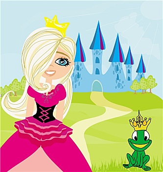 公主,青蛙,皇冠
