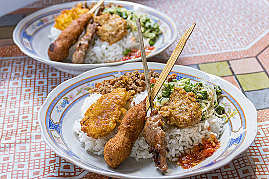 鱼肉,加香烤肉,食物,巴厘岛,印度尼西亚