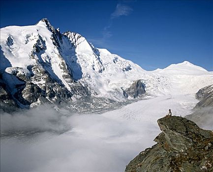 山,冰河,卡林西亚,奥地利,欧洲