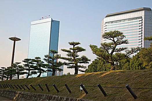 天际线,大阪城,日本