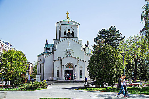 塞尔维亚首都贝尔格莱德的圣萨瓦大教堂