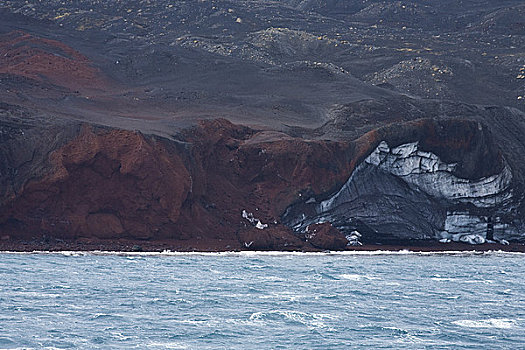 火山岩,海边,欺骗岛,南设得兰群岛,南极