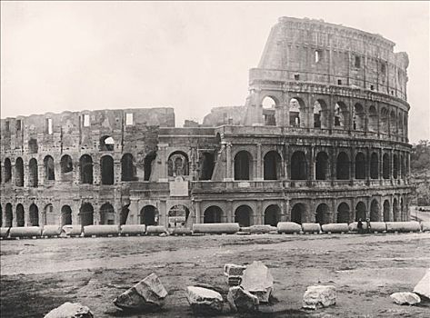 历史,照片,圣彼得广场,罗马,意大利,1898年