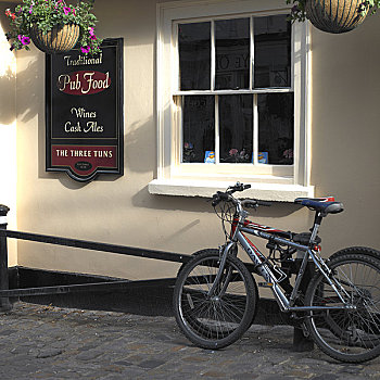 英格兰,伯克郡,温莎公爵,自行车,户外,三个,桶,酒吧,500年,设计,行会,啤酒,厅室