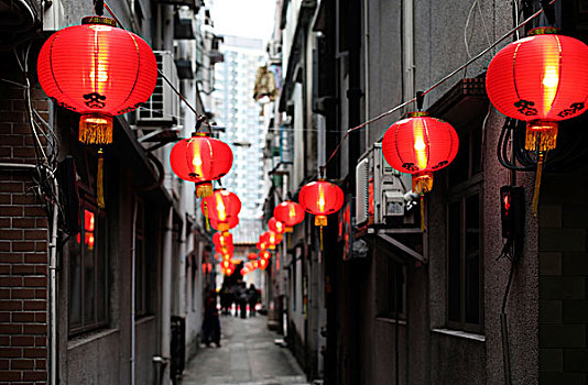 红灯笼,香港,街道