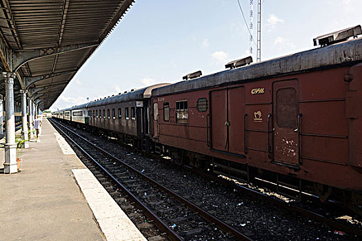 非洲,莫桑比克,马普托,铁轨,中央火车站