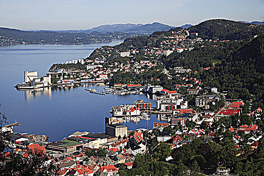 挪威,卑尔根,航拍