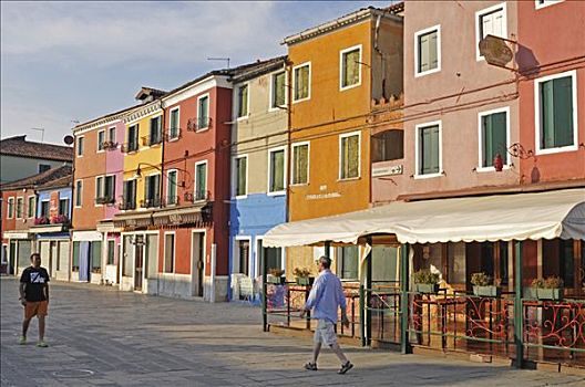 彩色,建筑,布拉诺岛,威尼斯,意大利,欧洲