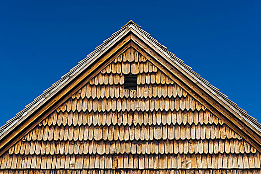 木头,木瓦,正面,老,木质,教堂,史马兰,瑞典,欧洲