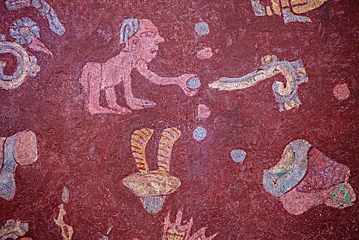 墨西哥,特奥蒂瓦坎,考古,前哥伦布时期,世界遗产,壁画