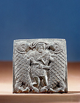 维京,青铜,矩阵,制造,头盔,铭牌,瑞典,6世纪