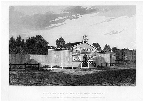 外景,圆形剧场,伦敦,1777年,艺术家,阉鸡