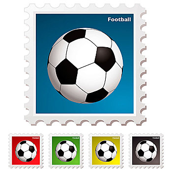 足球,粘性,邮票,不干胶,概念,传统,球
