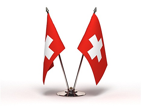 微型,旗帜,瑞士