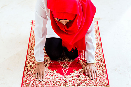 亚洲人,穆斯林,女人,祈祷