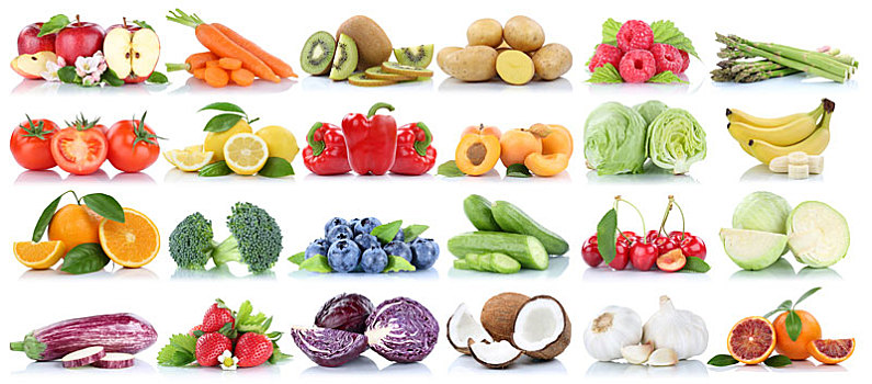 果蔬,水果,收集,苹果,橙色,香蕉,浆果,新鲜,隔绝