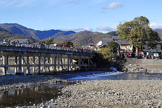 日本京都岚山渡月桥