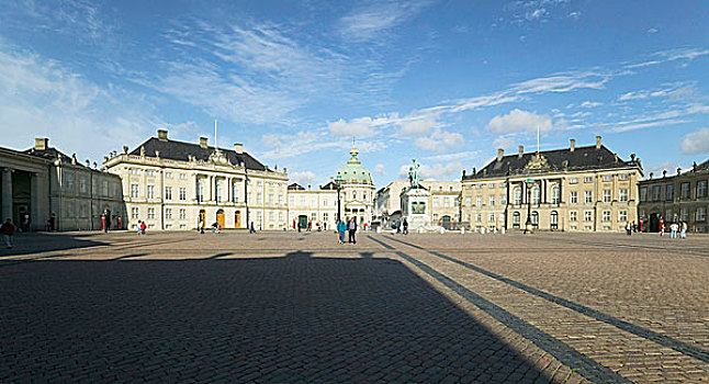 风景,宫殿,王宫广场,哥本哈根,丹麦