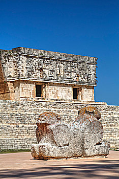 美洲虎,宫殿,乌斯马尔,尤卡坦半岛,墨西哥