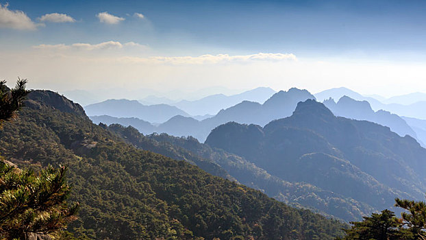中国安徽黄山自然风光
