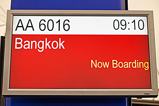 机场,离开,标识,曼谷,香港