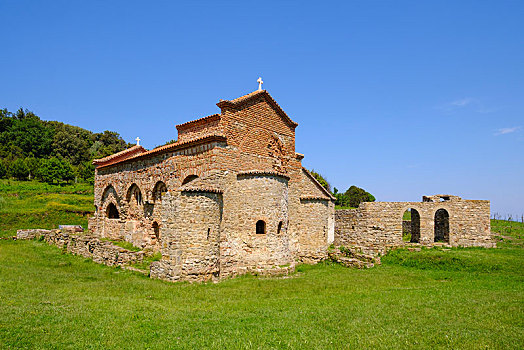 教堂,岬角,市区,阿尔巴尼亚,欧洲
