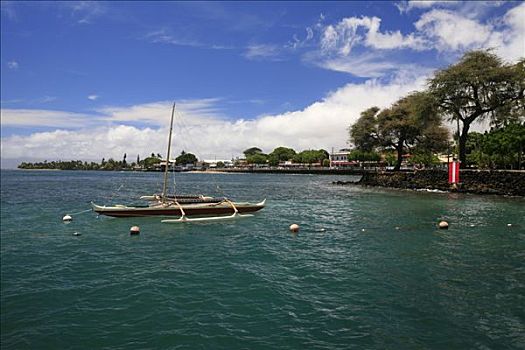 舷外支架,独木舟,特色,夏威夷,拉海纳,毛伊岛,美国