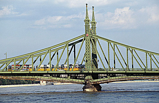 桥,河,自由,布达佩斯,匈牙利
