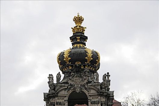 皇冠,德累斯顿,萨克森,德国,欧洲