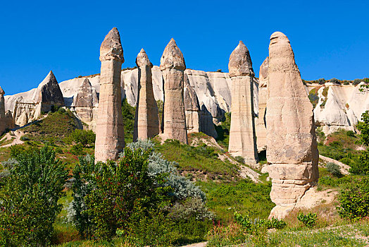 仙人烟囱岩,喜爱,山谷,卡帕多西亚,土耳其,亚洲