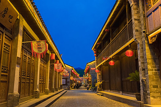 浙江宁海前童古镇夜景