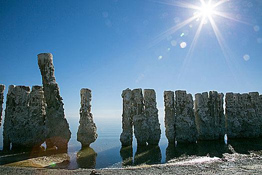 岩石构造,海洋,加利福尼亚,美国