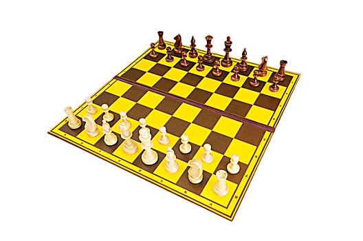 下棋,隔绝,白色背景