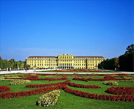 公园,城堡,美泉宫,维也纳,奥地利,欧洲