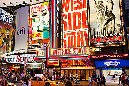 百老汇,展示,标识,42街,时代广场,纽约,美国