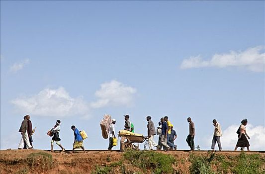 肯尼亚,内罗毕,铁路线,一个,贫民窟