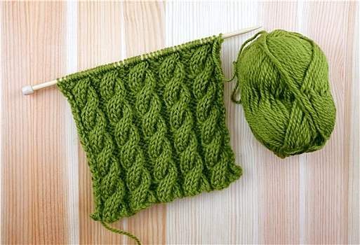 绿色,线缆,缝合,编织品,纱线球