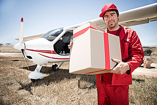 送货员,包裹,飞机,西海角,南非