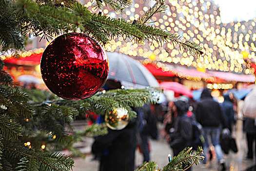 小玩意,圣诞树,圣诞市场,科隆大教堂,科隆,北莱茵-威斯特伐利亚,德国,欧洲