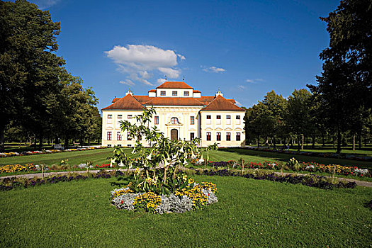 宫苑,宫殿,施莱斯海姆宫,慕尼黑,巴伐利亚,德国,欧洲